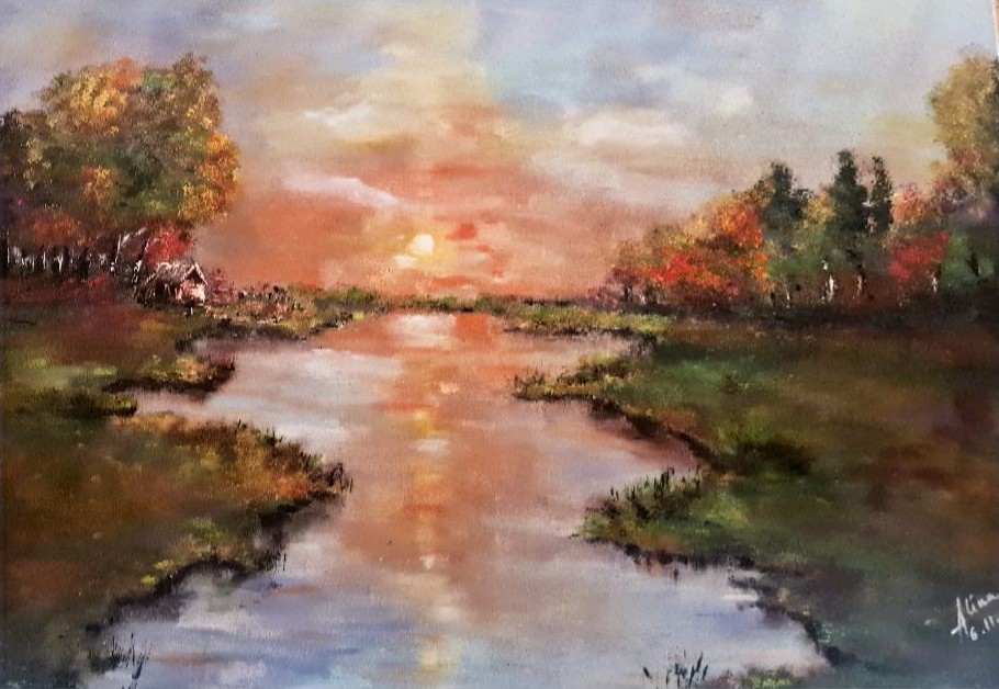 ArteDiAlina.com painting: Sunrise, sunrise<br>Looks like mornin' in your eyes....